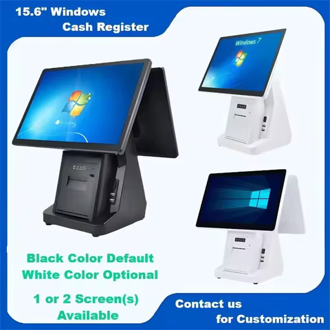 15.6 inch Windows POS System i3 i5 i7 Win10 Win11 Touch Screen Cash Register 58/ 80mm Thermal Printe
