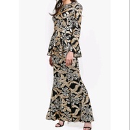 Kurung Peplum Bermanik 1 set (black.gold.silver)