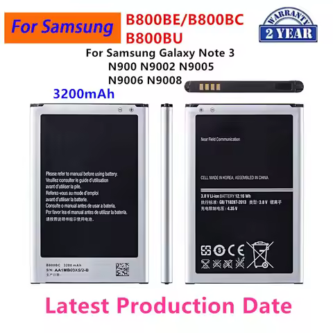 Brand New B800BE B800BC B800BU Battery For Samsung Galaxy Note 3 N900 N9002 N9005 N9006 N9008 Replac