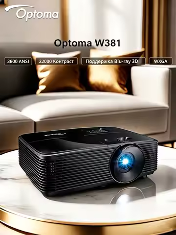 Optoma W381 WXGA DLP Projector 3600ANSI 1080P Blu-ray 3D with BrilliantColor™ Technology for Busines