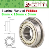 Flange Ball Bearing F688ZZ F 688zz Deep Groove 8mm x 16mm x 5mm steel