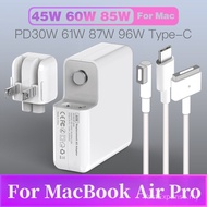 PD 96W 87W 61W 30W Magnetic Adapter with Dual Type-C Power Adapter for MacBook Pro Air Replacement C