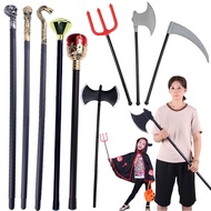 halloween halloween decoration 1 Chentao Halloween Props Beef Fork Big Axe Sickle Red Devil Fork Kin