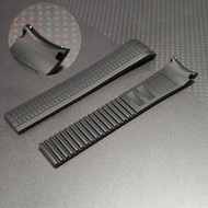 For 21mm Patek Philippe Aquanaut 5164A 5167A 5167R Black High Qualtiy Cruved Rubber WatchBand Strap