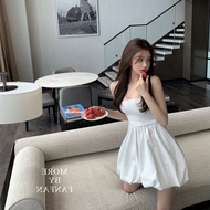 dinner dress goddess dress beach dress seksi nipis putih bandeau backless slip dress wanita tanpa le