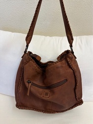 BIBA 西班牙 牛皮 手袋 牛仔皮 啡色肩背包 真皮 手挽袋 斜孭袋  Biba Barcelona leather shoulder bag BIBA Winona cow leather hob