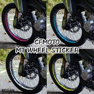 CFMOTO 450MT series motorcycle wheel rim modification stickers available in 24 MT models with 5 colo