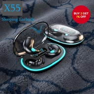 X55 TWS Bluetooth Earbuds Wireless Mini Headsets For Work Sleep Stereo Hidden Earphones  X55 TWS Fon