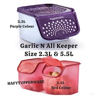 🔥READY STOCK🔥TUPPERWARE GARLIC N ALL KEEPER 2.3L &amp; 5.5L/GARLIC N ALL LARGE 5.Garlic N All Large/Bekas Bawang/MASH IT