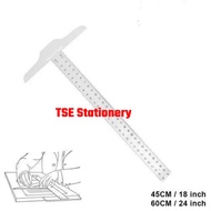 Apex Plastic Metric Double Side T Square Ruler (45cm - 18 inch / 60 cm - 24 inch) T-Ruler Truler