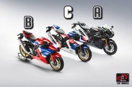 LCD 1:12 合金模型！本田Honda授權產品，火刃CBR1000RR-R。首批3色預售中(LCD-M02)，Black黑色 / Red紅色 / White白色，带避震及轉向功能，左右把手可活動带