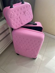 Hello Kitty 粉色行李箱子母套裝24吋