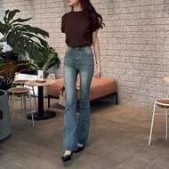Hedyclothing - Lowell Flared Jeans | Vintage Blue | Women's Cutbray Jeans Flared Jeans Bootcut Jeans