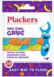 Plackers Flosser Kids Dual Gripz 30 | ไหมขัดฟัน แบบมีด้ามจับ สำหรับเด็ก