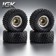 4Pcs 1.0" Aluminum Swirl Wheel & BFGoodrich Tires W188 for SCX24 FMS24 TRX4M RC Crawler
