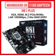 Mainboard A H81 PLUS SK 1150 – Supports i7/i5/i3, VGA/HMDI, M.2 NVMe, LAN 1Gb, 2 DDR3 Ram Slots