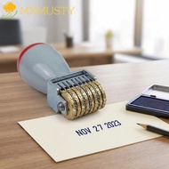 MXMUSTY Adjustable Number Stamp, 8 Digit Rotatable Copper Digital Wheels Metal Number Stamp, 10 Digi