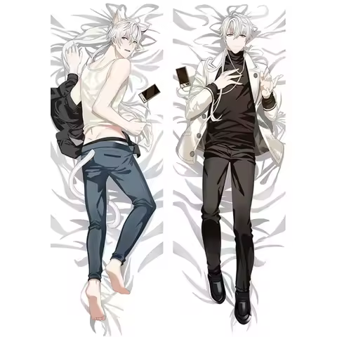 Japanese Anime Game Mystic Messenger 707 Zen Luciel Choi Dakimakura Pillow Case Double Side Printed 