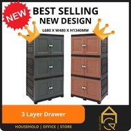 GDH Abbaware Wardrobe Wooden design / Almari Baju/ Storage Cabinet/ Drawer Cabinet