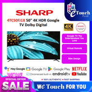 SHARP 4K HDR G00GLE TV Android Smart LED TV High luminance technology [ 50'' - 4TC50FJ1X / 55'' - 4T
