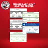 Sticker Medical Label/ Medicine Label/ Label Ubat Kapsul/ Sticker Beg Ubat