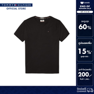 Tommy Hilfiger เสื้อยืด ผู้ชาย รุ่น MW0MW34899 BDS - สีดำ