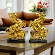 Feng Shui Horse Statue Figurine Sculpture Resin Collectible for Horse Lover Office Home Decor Horse 