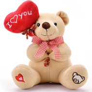 Cartoon Teddy Bear Holding Heart Plush Toys Stuffed Animals Kids Toys Soothing Toys Valentine's Day Christmas Birthday Gifts