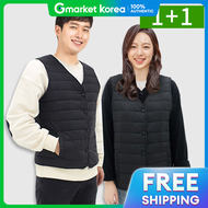 OMT | เสอกกบนวมนำหนกเบา 1+1 สำหรบผชายและผหญง ฤดใบไมผล ฤดใบไมรวง โพลเอสเตอร คอว