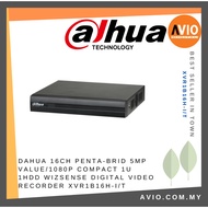 Dahua 16CH Penta-brid 5MP Value/1080P Compact 1U 1HDD WizSense Digital Video Recorder XVR1B16H-I/T