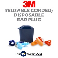 3M Reusable Corded or Disposable Ear Plug UF-01-100 / UF-01-000 / 1110 / 1100