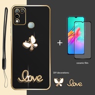 Fashion Rhinestone Crystal For Infinix Hot 9 Play Hot 10 Play X688C/X688B Case with Ceramic Screen P