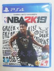 PS4 美國職業籃球 NBA 2K19 (中文版)**(二手片-光碟約9成5新)【台中大眾電玩】