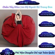 720 Degree Dance Skirt Outer Red In Black