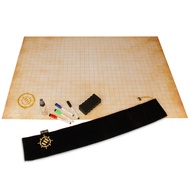 ENHANCE RPG Grid Mat - Tabletop DND Map (24x36 inch) Role Playing Dry Erase DND Mat Complete Gaming 