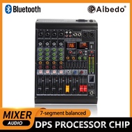 Aibedo MC4/6/8-Channel Audio Sound Mixer Effect EQ 16 Signal DSP Bluetooth Usb Mp3 Dj Ktv Karaoke 48V Professional Sound Audio Live Mixing Console