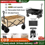 【JM-YU】5/8 Inch Wagon Trolley Foldable Camping Wagon Portable Shopping Cart Large Capacity Folding O