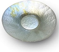 Nuri Koubou Fujii 8-A-011 Medium Bowl, Lacquered Glass Tableware, Salad Bowl (8-A-011), White, Appro