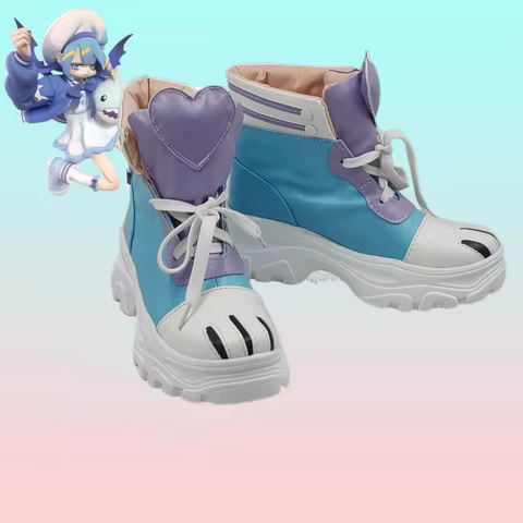 Yu-Gi-Oh! GX Evil Star Twin Cosplay Costume Shoes Handmade Leather Boots Shoes