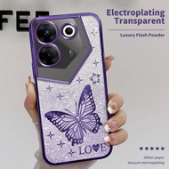 Shockproof Casing For Tecno Camon 20 Pro 20s Pro 5G CK8n CK8nB Phone Case Glitter Rhinestone Butterf