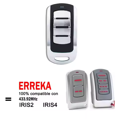 For ERREKA IRIS IR02 2 / IRIS IR04 4 Garage Door Remote Control 433.92MHz Rolling Code 2 Button