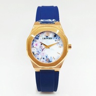 J.Bovier Swiss Movement Silicone & Leather Strap Quartz Women Watch [Free Gift] B28-22211-RGUCU