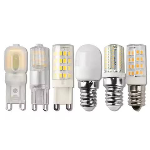 5pcs No Flicker LED G9 E14 Corn Light Bulb AC 220V 230V 2W 2.5W 3W Warm White Light Can Replace 20W 