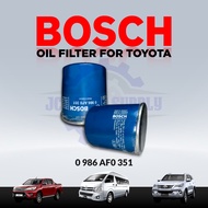 BOSCH OIL FILTER - TOYOTA HILUX KUN25, LEXUS RX300, LX470 - 0986AF0351