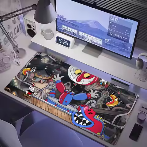 Cuphead Mouse Pad Tablet mouse Pad Laptop xl desktop mate, cute HD Rainbow Gaming keyboard pad, Play