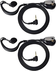 YNIBST 1 Pin 2.5mm Walkie Talkie Earpiece with PTT Mic, G Shape Headset for Motorola Talkabout T265
