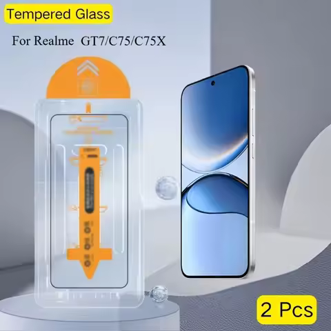 2Pcs Oleophobic Coating Dust Free Easy Installation Tempered Glass For Realme GT7 6 5 4 3 2 Pro C75 