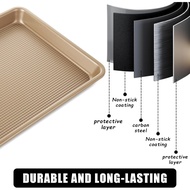 RHBLME 2 Pack Baking Sheet, 9x13in & 10x15in, Cookie Sheets for Baking Diamond Textured Baking Sheet