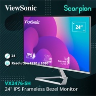 ViewSonic VX2476-SH 24" IPS Frameless Bezel Monitor
