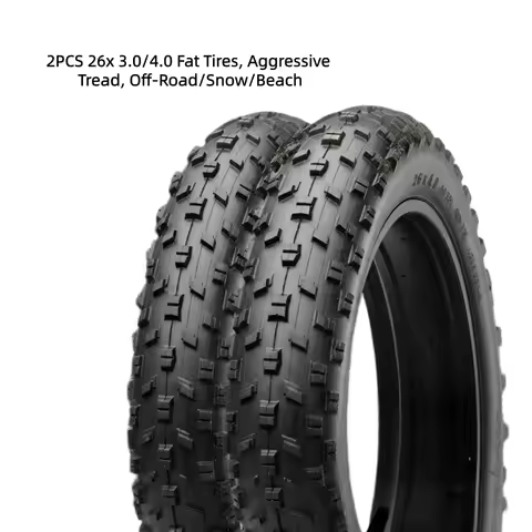 2pcs 26x4.0 26x3.0 Snow Mobile Outer Tire Fat Bike Beach Cruiser Replacement Off Road Wide Tire ATV 